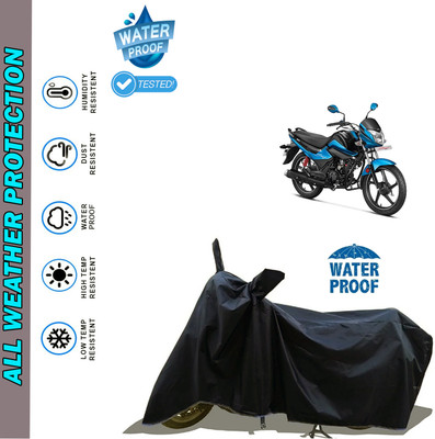 AutoGalaxy Waterproof Two Wheeler Cover for Hero(Splendor I Smart, Black)