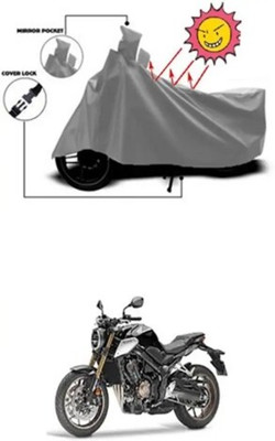 Tritika Waterproof Two Wheeler Cover for Honda(CBR650R, Grey)