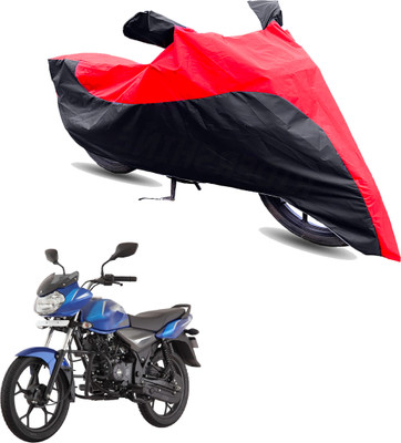 Motodreka Two Wheeler Cover for Bajaj(Discover 110, Red, Black)