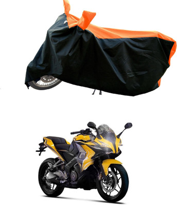 AESTRYD Two Wheeler Cover for Bajaj(Pulsar SS400, Orange)