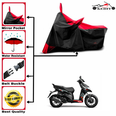 KEDIT Two Wheeler Cover for Aprilia(Red, Black)