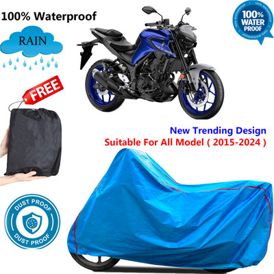 OliverX Waterproof Two Wheeler Cover for Yamaha(MT 03, Blue)