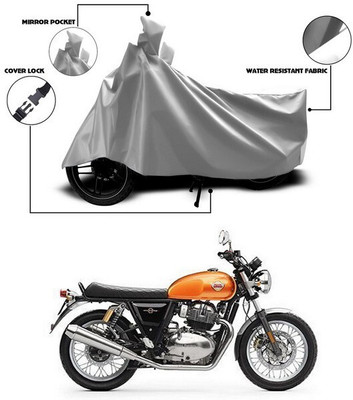 ANTHUB Waterproof Two Wheeler Cover for Royal Enfield(Interceptor 650, Silver)