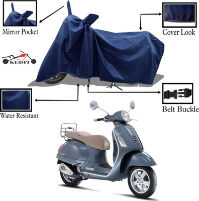 KEDIT Two Wheeler Cover for Vespa(GTS 300, Blue)