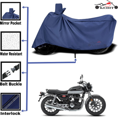 KEDIT Two Wheeler Cover for Honda(Hness CB350, Blue)