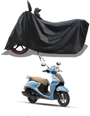KEDIT Two Wheeler Cover for Yamaha(Fascino 125, Black)