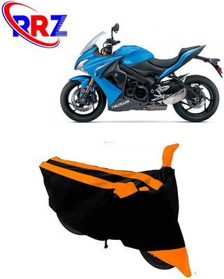 RRZ Waterproof Two Wheeler Cover for Suzuki(GSX S1000F, Black, Orange)