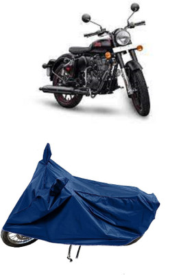SPECTUS Two Wheeler Cover for Royal Enfield(Classic Stealth Black BS6, Blue)