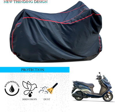 ANTHUB Waterproof Two Wheeler Cover for Suzuki(Burgman Street 125, Black)