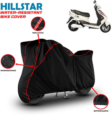 HILLSTAR Waterproof Two Wheeler Cover for Okinawa(R30 electric scooter, Black, Red)