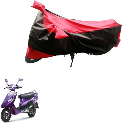 MWBB Waterproof Two Wheeler Cover for TVS(Scooty Pep+, Black, Blue)