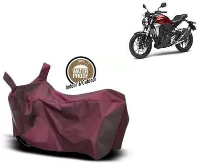 OliverX Waterproof Two Wheeler Cover for Honda(CBR300R BS6, Maroon)