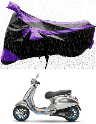 Furious3D Two Wheeler Cover for Piaggio(Vespa LX, Purple, Black)
