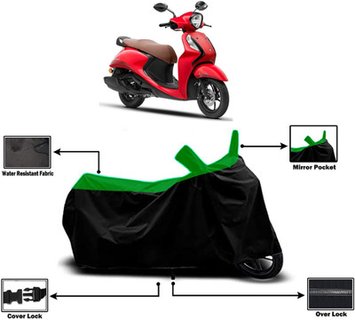 Amexride Two Wheeler Cover for Yamaha(Fascino 125, Green)