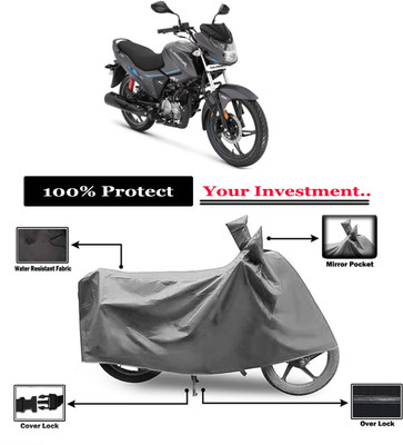 Amexride Two Wheeler Cover for Hero(New Glamour, Grey)