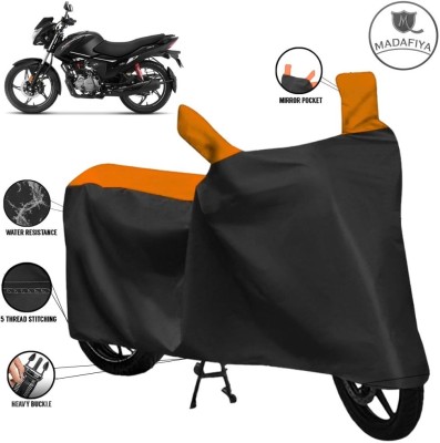 ZAQE Waterproof Two Wheeler Cover for Hero(New Glamour, Black, Orange)