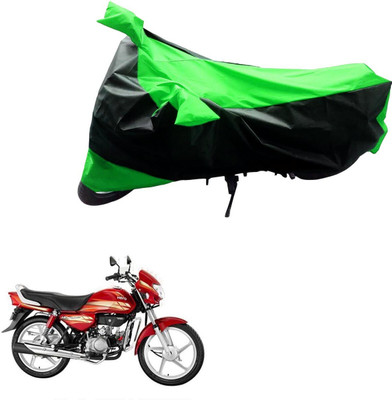 MMSSTAR Waterproof Two Wheeler Cover for Hero(HF Deluxe, Black, Green)