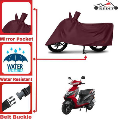 RAAMKM Two Wheeler Cover for Hero, Honda, Bajaj, Ather, TVS, Yamaha(Maroon)