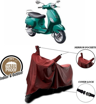AASHTIK MART Two Wheeler Cover for Vespa(Vespa VXL, Maroon)