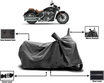 Amexride Two Wheeler Cover for Indian(Scout, Grey)