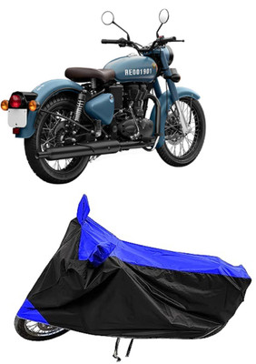 GROFATIK Two Wheeler Cover for Royal Enfield(Classic 350 Signals, Blue)