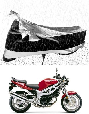 Genipap Two Wheeler Cover for Suzuki(SV 650, Silver, Black)