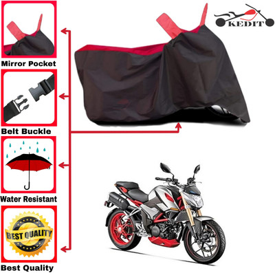 KEDIT Two Wheeler Cover for Hero(XF3R BS6, Red, Black)
