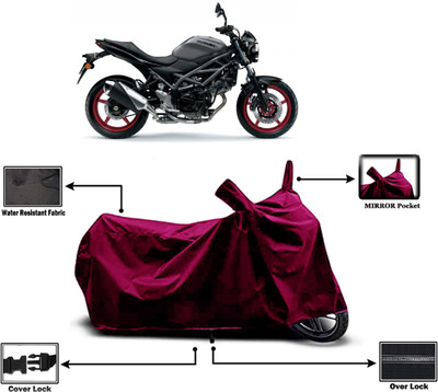 Amexride Two Wheeler Cover for Suzuki(SV650 BS6, Maroon)