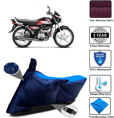 MISSION COLLECTION Waterproof Two Wheeler Cover for Hero(HF Deluxe, Blue)
