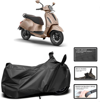 WMIZEXA Two Wheeler Cover for Bajaj(Black)