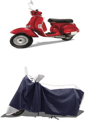 SUGASHRI Waterproof Two Wheeler Cover for LML(Star Euro 200, White, Blue)