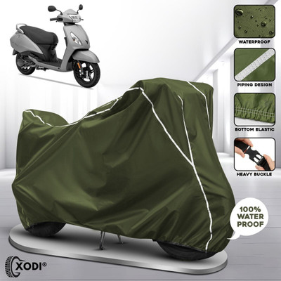 xodi Waterproof Two Wheeler Cover for TVS(Jupiter, Green, White)
