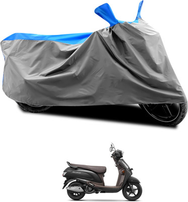 PAGORA Waterproof Two Wheeler Cover for Suzuki(New Access 125, Grey, Blue)