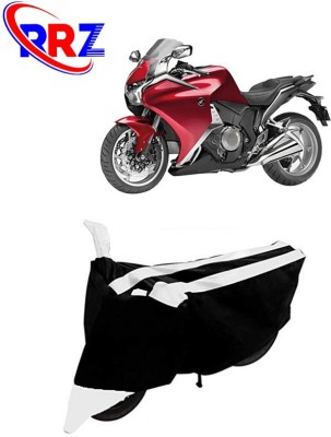 RRZ Waterproof Two Wheeler Cover for Honda(VFR 1200F, Black, White)