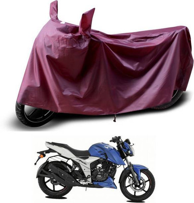 smwzxyu Waterproof Two Wheeler Cover for Universal For Bike(Apache RTR 160 4V, Maroon)