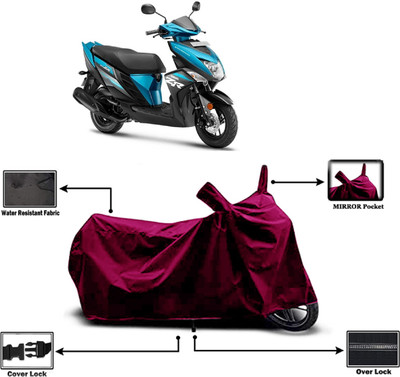 Amexride Two Wheeler Cover for Yamaha(Cygnus Ray ZR, Maroon)