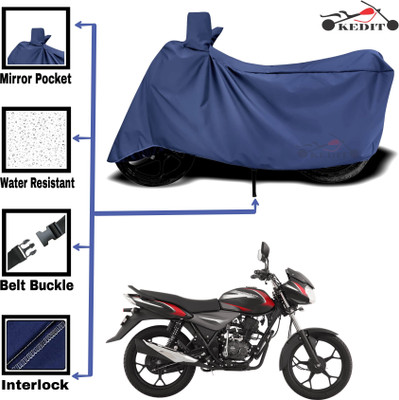 KEDIT Two Wheeler Cover for Bajaj(Discover 110, Blue)