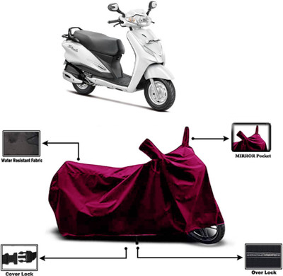 KEDIT Two Wheeler Cover for Hero(Duet VX 110CC BS6, Maroon)