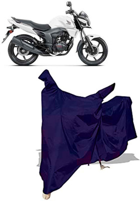 Amexride Two Wheeler Cover for Honda(Trigger, Blue)