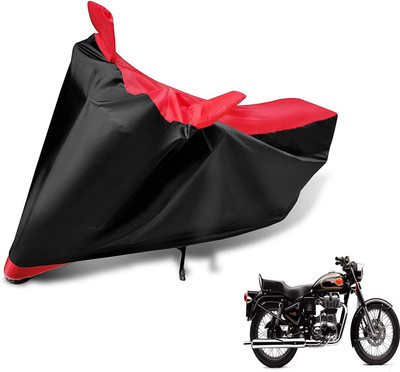 AutoGalaxy Waterproof Two Wheeler Cover for Royal Enfield(Bullet 350 New BS6, Red, Black)