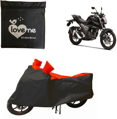 Love Me Waterproof Two Wheeler Cover for Suzuki(Gixxer, Red, Black)