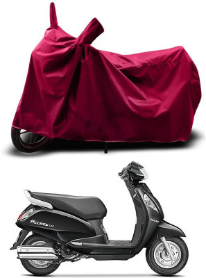 KEDIT Two Wheeler Cover for Suzuki(Access 125, Maroon)