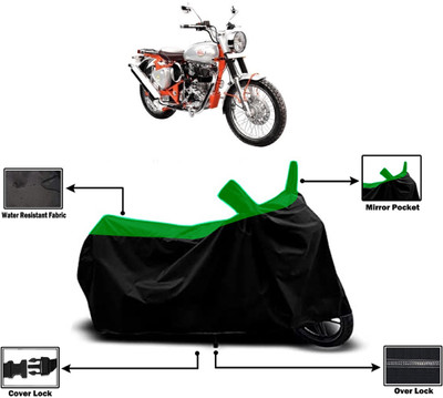 Amexride Two Wheeler Cover for Royal Enfield(Bullet Trials 350, Green)