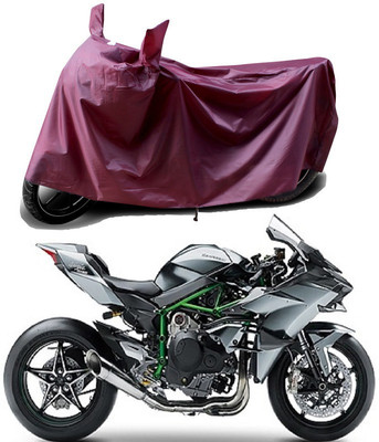 THE REAL ARV Waterproof Two Wheeler Cover for Kawasaki(Ninja H2R, Maroon)