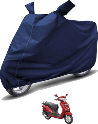 MOCKHE Waterproof Two Wheeler Cover for Hero(Duet, Blue)