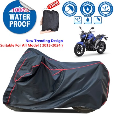 AutoGalaxy Waterproof Two Wheeler Cover for Yamaha(Fazer-250 BS6, Black)