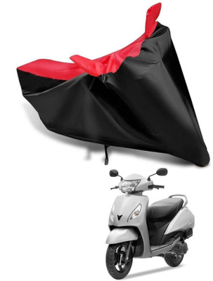 KEDIT Two Wheeler Cover for TVS(Jupiter, Red, Black)