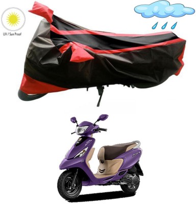 Ascension Two Wheeler Cover for TVS(Scooty Zest 110, Red, Black)