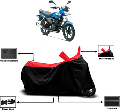 Amexride Two Wheeler Cover for Bajaj(Platina 125, Red)