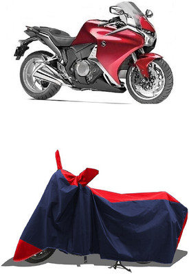 SUGASHRI Waterproof Two Wheeler Cover for Honda(VFR 1200F, Red, Blue)